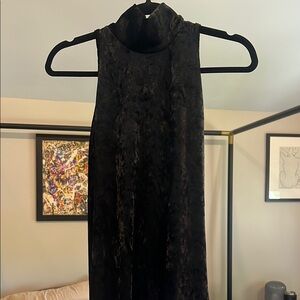 Bumpsuit Maternity Black Sleeveless Velvet Dress